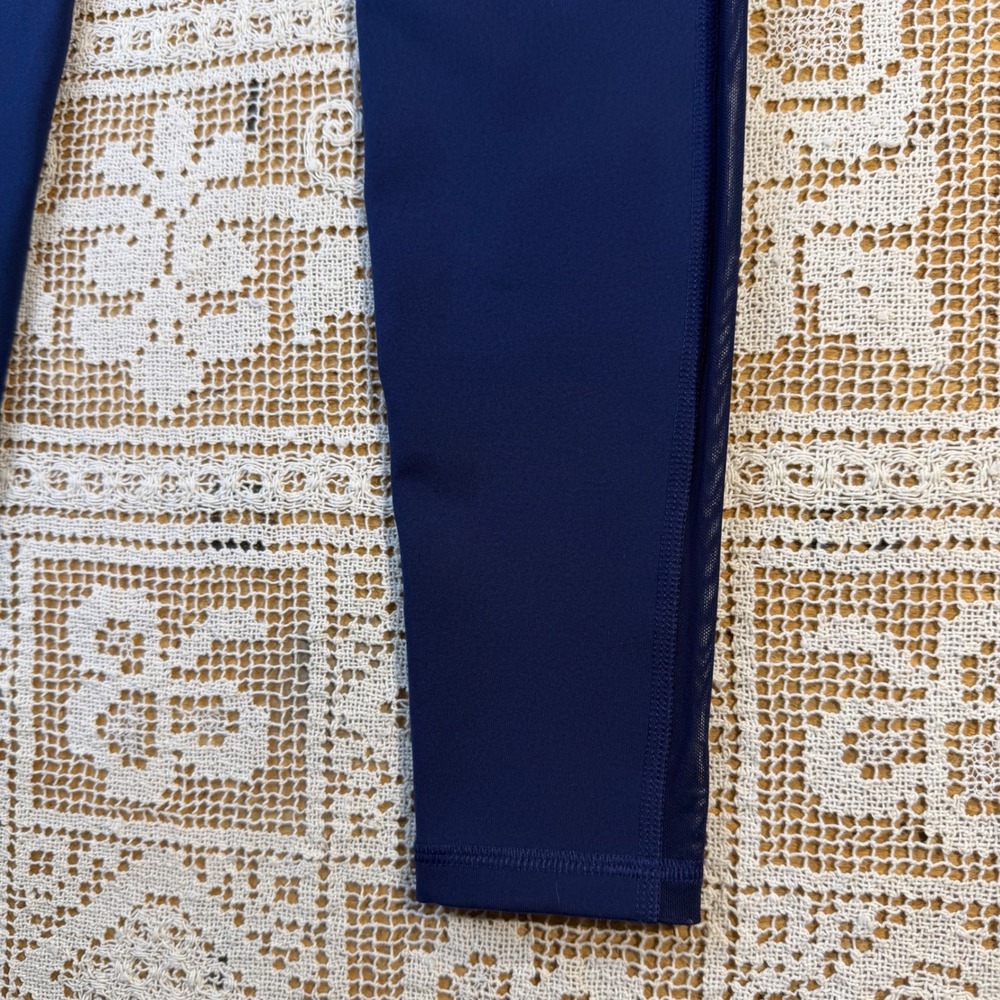 Old Navy Active Go-Dry Blue Mesh Panel Pocket Leggings Womens XS High Rise - Picture 5 of 12